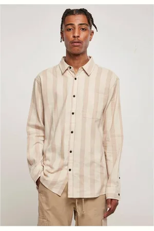 Urban classics Striped /softseagrass Overhemd - M - /Groen