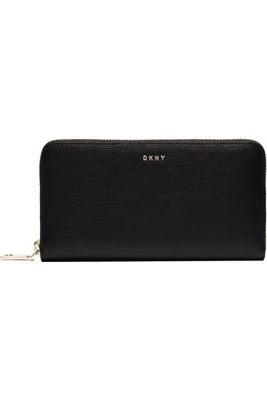 DKNY Bryant Zip Around Dames Portemonnee - Black / Gold