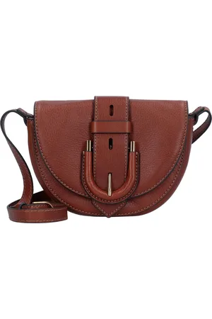 Fossil Leren Schoudertas Harwell Small Flap Crossbody Bruine