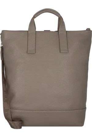 Jost Leren Rugzak Schoudertas met laptopvak Vika X-Change Bag Grijs