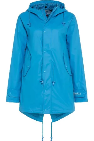 BMS Blauwe dames regenjas / parka HafenCity® van S