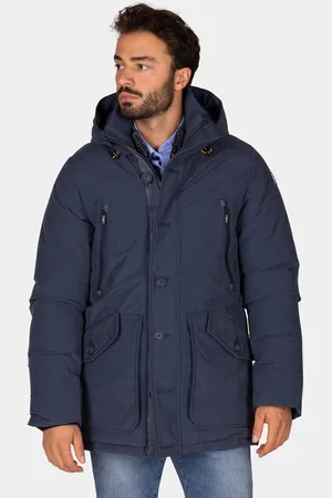 NZA NZA - Canvas blauwe parka jas