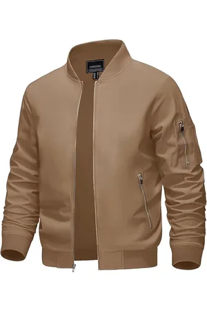 Merkloos Mannen Casual Baseball Jas Zomer Dunne Bomber Cargo Jassen Sport Jassen met Rits Zakken