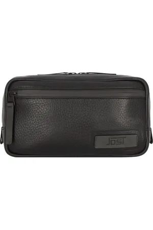 Jost Leren Toilettas Stockholm Washbag Zwart