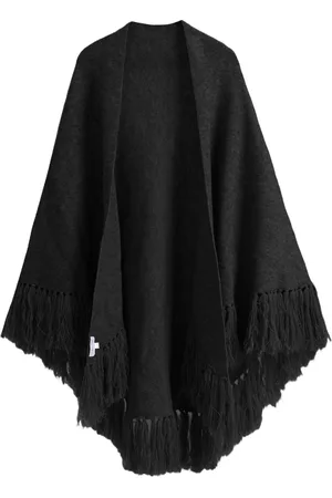 Emilie Scarves Omslagdoek - knitwear cape met franjes - poncho