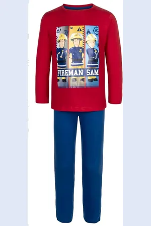 Brandweerman Sam Pyjama rood/blauw katoen maat 122/128