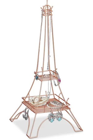 Merkloos Sieradenboom eiffeltoren - 47x21x21 cm - kettinghouder metaal - roségoud