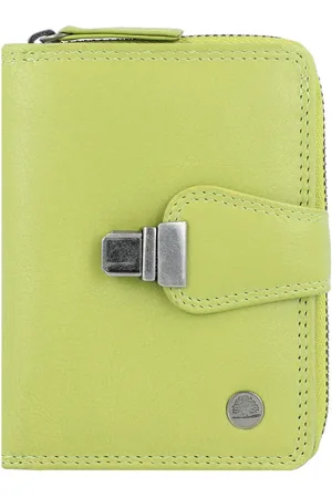 Greenburry Sponsachtig portefeuille leer 9 cm
