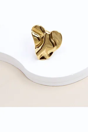 Yehwang Luxe verstelbare ring stainless steel endless hart - Irregular Adjustable Heart Ring - nikkelfree - waterproof - cadeau - gift - christmas - kerst idee