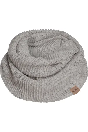 Knit Factory Jamie Gebreide Colsjaal - Ronde Sjaal - Nekwarmer - Wollen Sjaal - Grijze Colsjaal - Dames sjaal - Heren sjaal - Unisex - - One Size