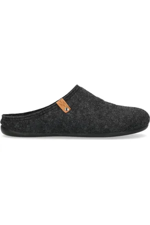 Manfield Heren - Donkergrijze pantoffels