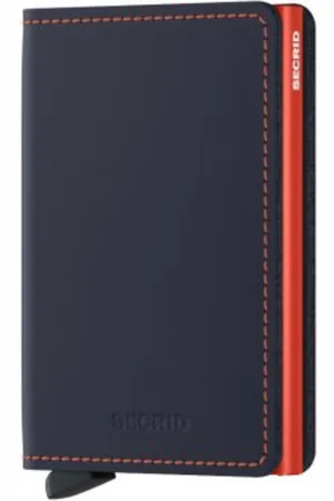 Secrid Slimwallet Matte Nightblue & Orange