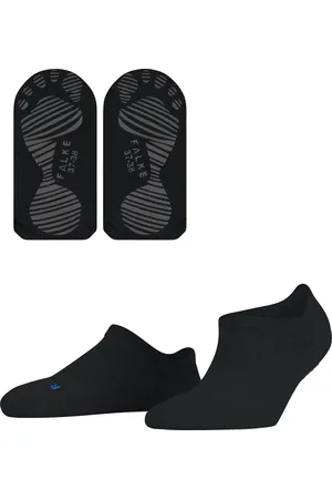 Falke Cool Kick antislip noppen, anatomische pluche zool materiaal sneakersokken dames zwart