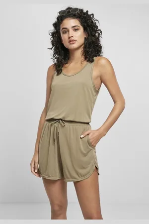 Urban classics Short Sleevless Modal Playsuit - XS
