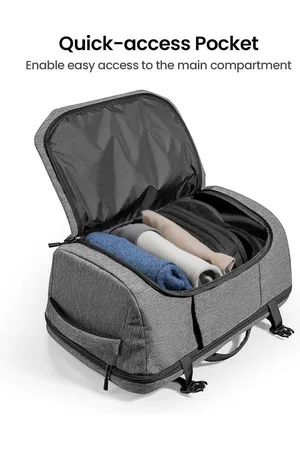 Merkloos Reisrugzak 40 liter, TSA-vriendelijke goedgekeurde handrugzak voor handbagage tijdens vluchten, morsbestendige lichte rugzak voor zakelijk gebruik, duurzame grote weekendtas, rugzak voor 17,3