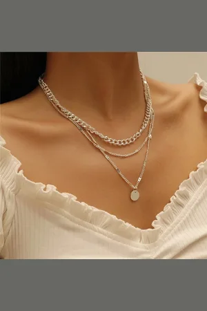 Joboly Schakel Ketting Muntje Coin 3 Layer - Dames - - 40 cm + 5 cm