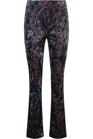Tramontana Trousers Flared Velvet Paisley Prt