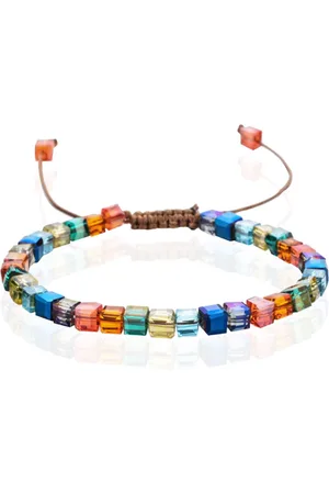 Memphis Bohemia Kralen Armband - 4mm Kristal Glas Multi