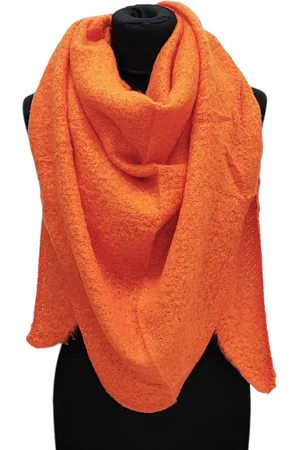 Merkloos Warme Driehoekige Sjaal - Oranje - 195 x 80 cm (948824313#)