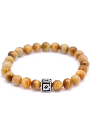 FortunaBeads Fortuna Beads – Energy Yellow Tiger Eye – Kralen Armband – Heren– – 18cm