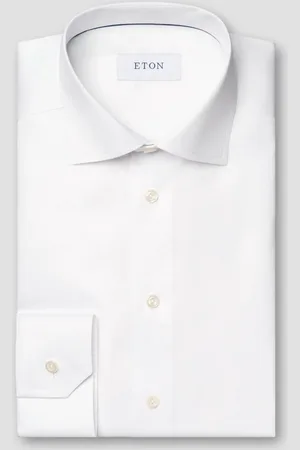 Eton Overhemd Solid Signature Twill Shirt Lange Mouw Overhemd 100012342