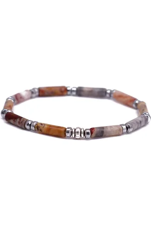 FortunaBeads Fortuna Beads – Italia Crazy Agaat– Kralen Armband – Heren & Dames – – 18cm