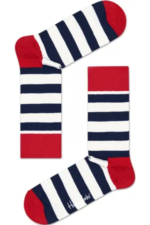 Happy Socks Stripe Sokken - blauw, groen, roze, zwart