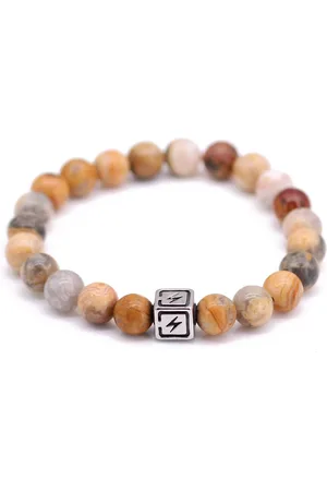 FortunaBeads Fortuna Beads – Energy Crazy Agate – Kralen Armband – Heren– – 18cm