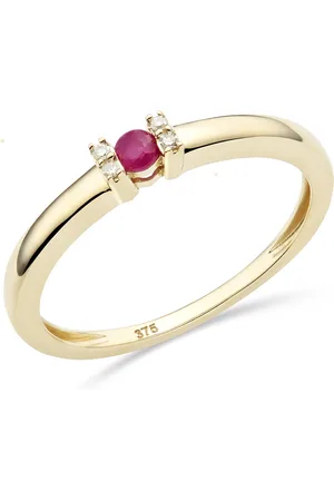 Miore Ring Dames met Natuurlijke Rode Robijn Dames en Diamanten - 9 Karaat - Kleur