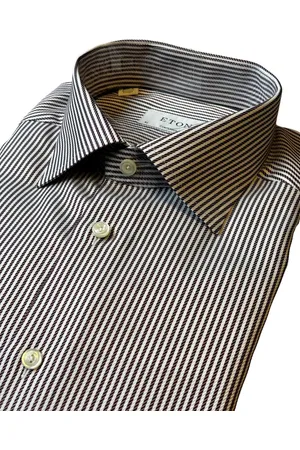 Eton Overhemd Striped Signature Twill Shirt Lange Mouw Overhemd 100012616