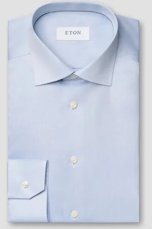 Eton Overhemd Solid Signature Twill Shirt Lange Mouw Overhemd 100012342