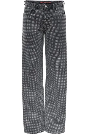 ONLY ONLHUDSON REG WIDE DECO RED DNM CRO Dames Jeans - Grey Denim