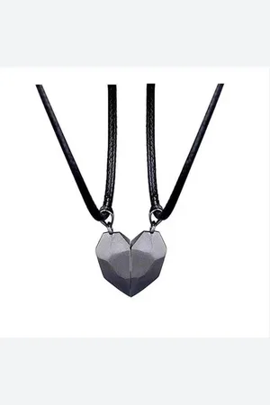Kasey Hartjes Ketting - Magnetisch - Vriendschap Cadeau - Vriendschapsketting Voor 2 - BFF Ketting Voor 2 - Koppel Ketting - Koppel Cadeau