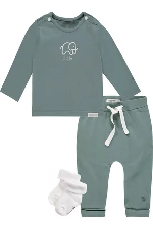 Noppies Kledingset - 3 delig - Broek Bowi Grijs - Shirt Amanda - 1 paar sokjes