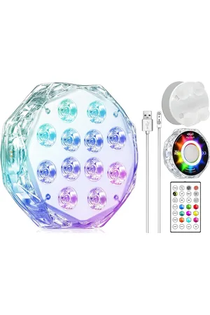 Merkloos 20LED Plunge Pool LED Light with Remote Control - Waterproof Rechargeable Lighting - Super Bright Magnet - Pair, Group Control - 1 Pack
