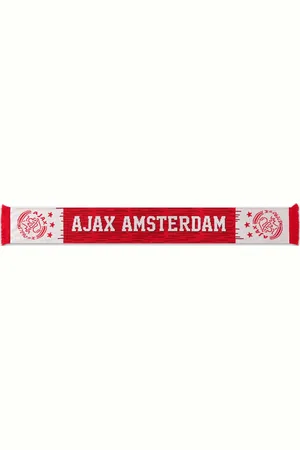 Ajax Sjaal wit/ streep
