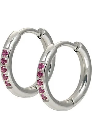 Ixxxi Jewelry-Oorring Fuchsia-Zilverkleurig-Dames Oorbellen