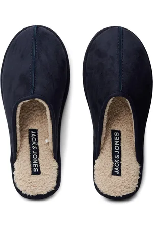 JACK & JONES Heren Instappers Dudely Microfiber Pantoffel - Blauw