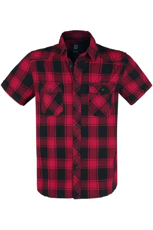 Brandit Checkshirt Halfsleeve Overhemd - 5XL - /Zwart