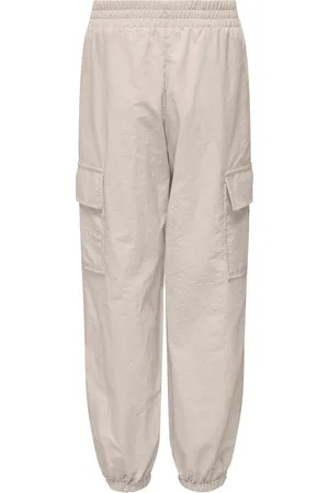 ONLY Kids Broek Kogecho Cargo Parachute Pant Pnt No 15304165 Pumice Stone Dames