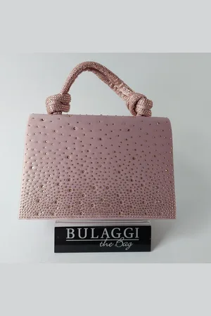 Bulaggi CELINE handtas (pastel roze) - avondtasje - feestelijkheden - glinster steentjes - VEGAN - diervrij