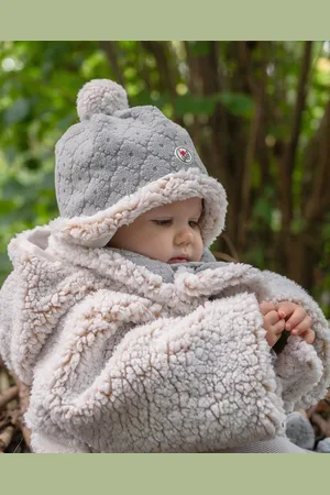 Lodger Winter muts kind - 1-2 Jaar - - fleece voering - met pompon