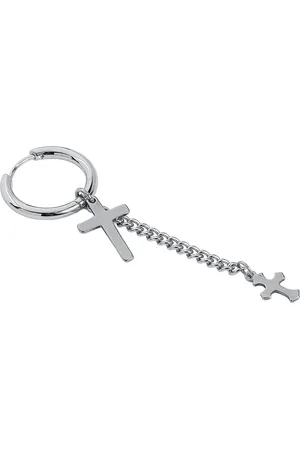 etNox Creole Kreuz Oorbel Roestvrij staal - Basics, Rock wear
