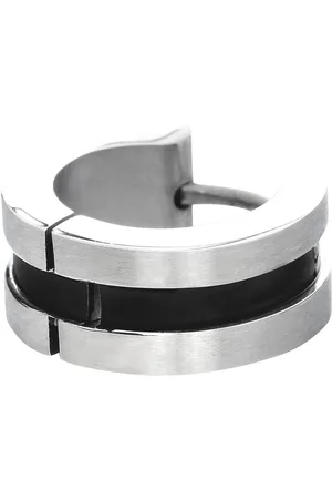 etNox Black Stripe Oorbel standaard Roestvrij staal - Basics