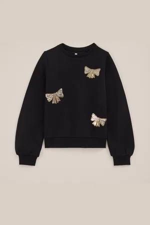 WE Fashion Meisjes sweater met pailletten applicatie