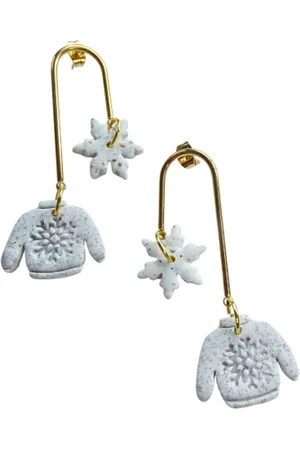 2 Love It Kerst - Winter - Oorbellen - Stainless steel - Polymeerklei - Lichtgewicht - - Goudkleurig