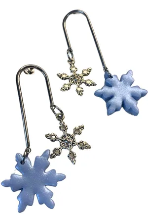 2 Love It Sneeuwvlok - Oorbellen - Stainless steel - Polymeerklei - Lichtgewicht - - Zilverkleurig