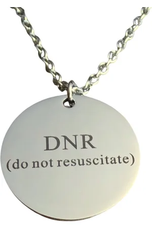 2 Love It DNR | do not resuscitate (niet reanimeren) - Ketting - RVS/Stainless steel - 70 cm + 5 cm verlenging