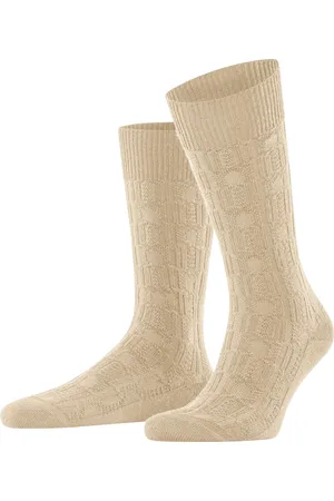 Falke Overcoat business & casual wol sokken heren beige