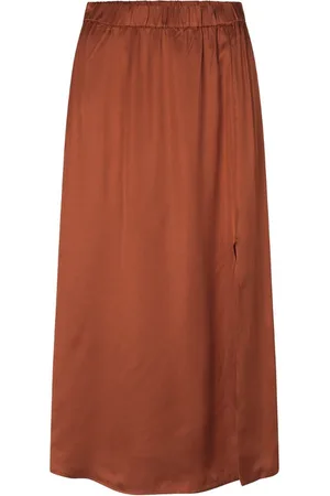 Modstrom Roestbruine glanzende rok Flore
